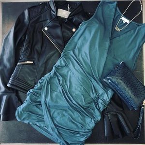 Young Fabulous and Broke teal twist dress